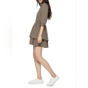 Black Tape Tiered Mini XL Dress